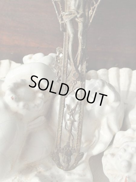 画像3: 【透かし細工アトリビュート多種キリスト磔刑十字架】【壁掛け用大サイズ】イタリア・アンティーク＆ヴィンテージ聖品 (3)