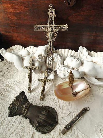画像1: 【聖職者用キリスト磔刑十字架】【クルシフィクス】イタリア・アンティーク＆ヴィンテージ聖品