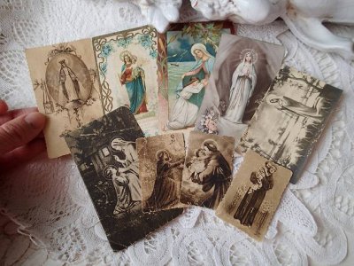 画像1: 【二つ折カレンダー】【カルメル山の聖母】【1919年】イタリア・アンティーク＆ヴィンテージホーリーカード