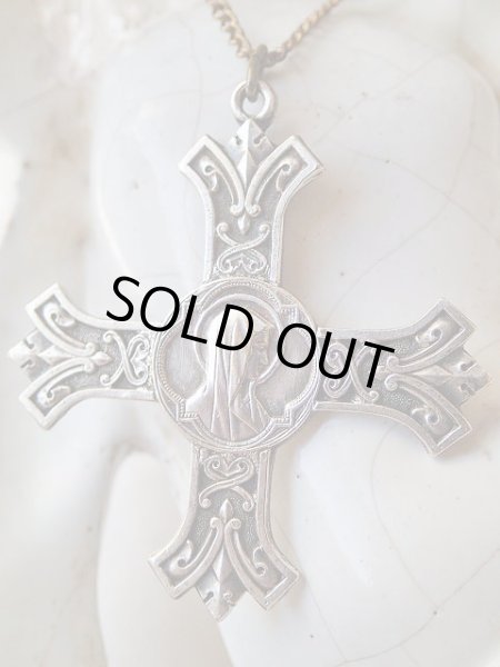 画像2: 【大型クロス型】【サントメール】フランス・アンティーク＆ヴィンテージメダイ (2)