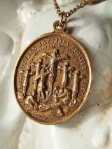 希少品　1800年代後期　骨董　天使ガブリエル　アンティーク　ペンダント　メダイ 希少品 1800年代後期 骨董 天使ガブリエル アンティーク