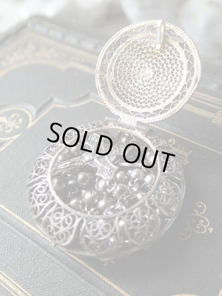 画像4: 【シルバー製フィリグリー（銀線細工）ロザリオケース】【シルバー800ロザリオ】イタリア・アンティーク＆ヴィンテージ聖品 (4)