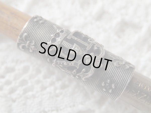 画像10: 【木製カモシカ脚】【ND頭文字とフルールドリス文様ペン軸】フランス・アンティーク＆ヴィンテージ品 (10)