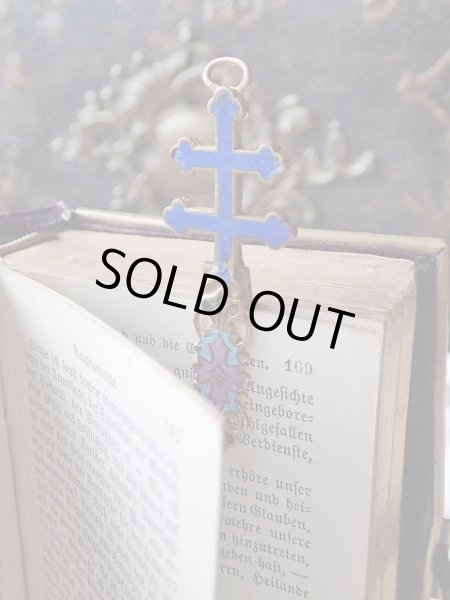 画像5: 【ブルーエナメルロレーヌ十字】【ブックマーク兼ペーパーナイフ】フランス・アンティーク＆ヴィンテージ品 (5)