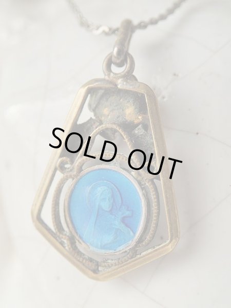 画像3: 【薔薇と透かしエナメルメダイ】【聖母と聖テレーズ】フランス・アンティーク＆ヴィンテージメダイ (3)