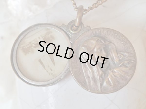 画像4: 【スライド式ロケットペンダント】【悲しみの聖母】【聖地ご絵】フランス・アンティーク＆ヴィンテージメダイ (4)