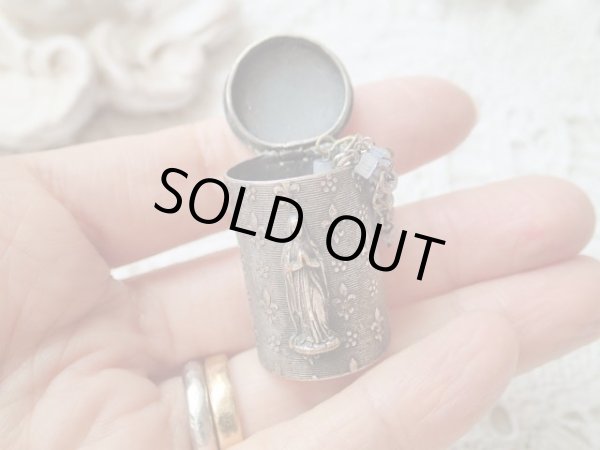 画像14: 【ルルドの聖母】【ノートルダム頭文字ND蓋】【フルールドリス文様ケース】【ロザリオとセット】フランス・アンティーク＆ヴィンテージ聖品 (14)