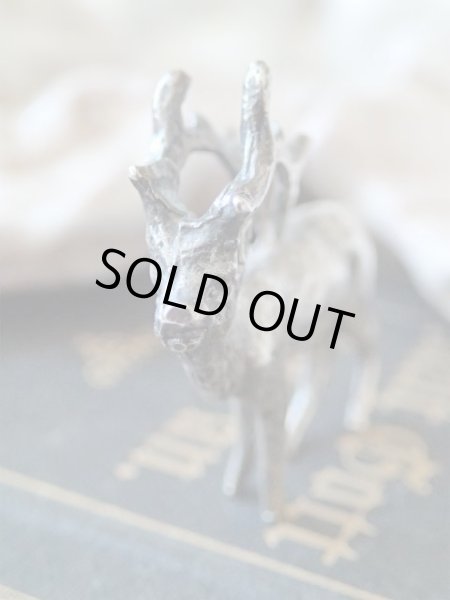 画像4: 【シルバー800製ミニチュアアニマル】【エルク鹿】イタリア・アンティーク＆ヴィンテージ品 (4)