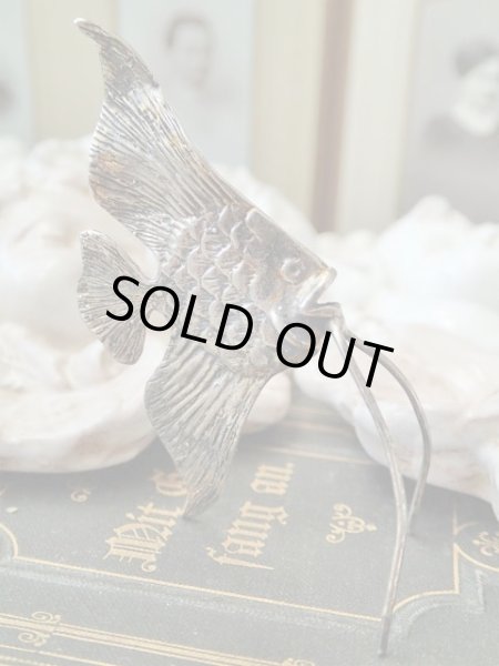 画像2: 【シルバー800製ミニチュアいきもの】【エンゼルフィッシュ】イタリア・アンティーク＆ヴィンテージ品 (2)