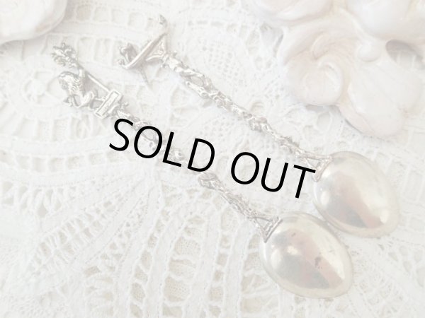 画像8: 【シルバー800製カフェスプーン】【Firenzeシリーズ6本組内2本セット】【獅子とゴンドラ】イタリア・アンティーク＆ヴィンテージ品 (8)