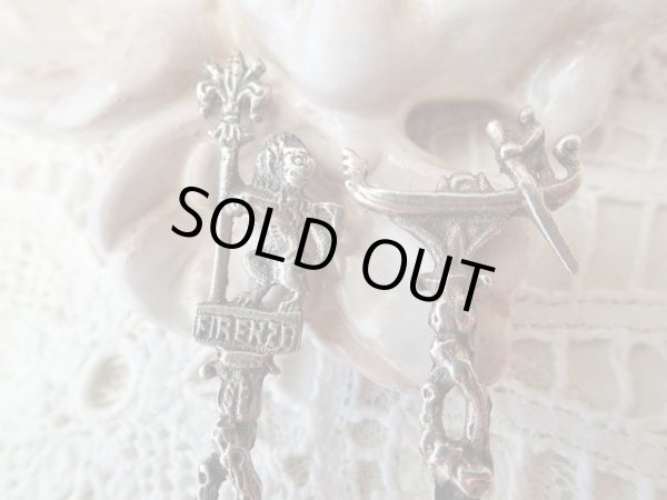 画像3: 【シルバー800製カフェスプーン】【Firenzeシリーズ6本組内2本セット】【獅子とゴンドラ】イタリア・アンティーク＆ヴィンテージ品 (3)