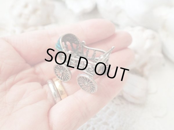 画像7: 【シルバー800製ミニチュアのりもの】【ベビーカー２】イタリア・アンティーク＆ヴィンテージ品 (7)