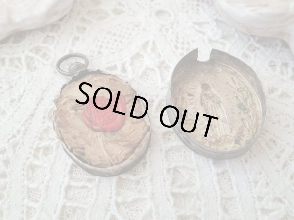 画像11: 【シルバー製聖母と百合と精霊のハト】【聖遺物レリクイア】フランス・アンティーク＆ヴィンテージ聖品 (11)