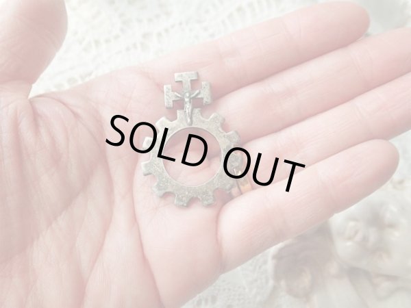 画像5: 【指ロザリオ】【松葉杖十字凸形】【シルバーメッキ】イタリア・アンティーク＆ヴィンテージロザリオ (5)