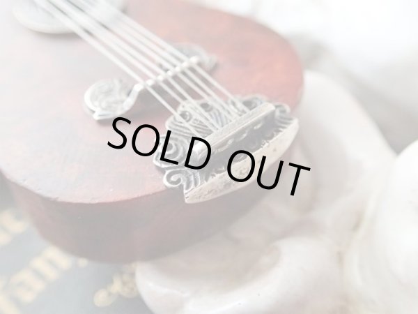 画像8: 【シルバー925と木製ミニチュア楽器】【クラシックギター】イタリア・アンティーク＆ヴィンテージ品 (8)