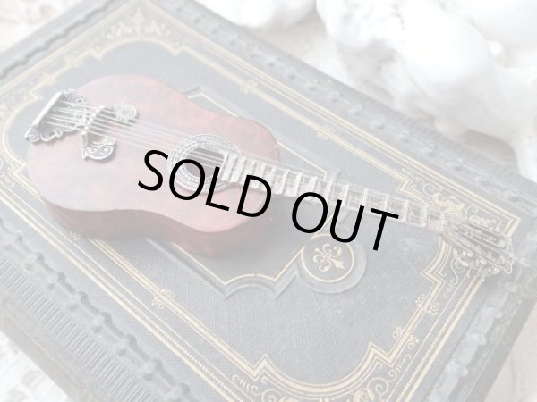 画像5: 【シルバー925と木製ミニチュア楽器】【クラシックギター】イタリア・アンティーク＆ヴィンテージ品 (5)