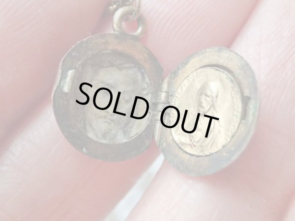 画像5: 【極小サイズロケット】【イエスの御心メダイとご絵】フランス・アンティーク＆ヴィンテージメダイ (5)