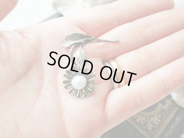 画像7: 【シルバー800製ミニチュア動植物】【お花3】【淡水パールバロック】イタリア・アンティーク＆ヴィンテージ品 (7)