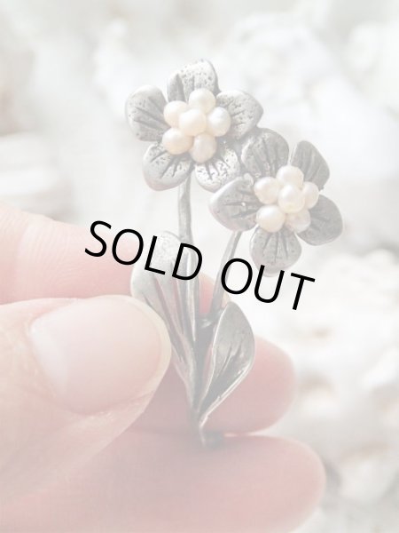 画像6: 【シルバー800製ミニチュア動植物】【お花2】【淡水シードパール】イタリア・アンティーク＆ヴィンテージ品 (6)