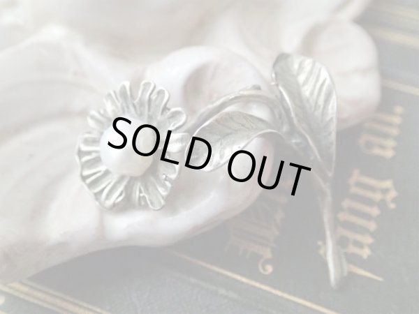 画像2: 【シルバー800製ミニチュア動植物】【お花3】【淡水パールバロック】イタリア・アンティーク＆ヴィンテージ品 (2)