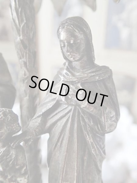 画像6: 【椰子の木陰の聖家族】【土台付き聖像】フランス・アンティーク＆ヴィンテージ聖品 (6)