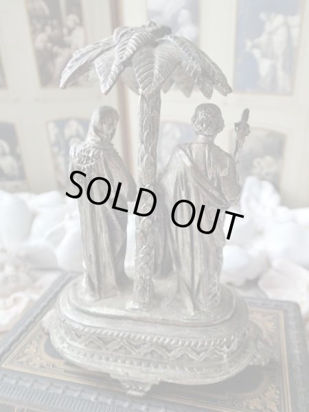 画像4: 【椰子の木陰の聖家族】【土台付き聖像】フランス・アンティーク＆ヴィンテージ聖品 (4)