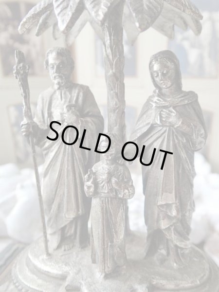 画像5: 【椰子の木陰の聖家族】【土台付き聖像】フランス・アンティーク＆ヴィンテージ聖品 (5)