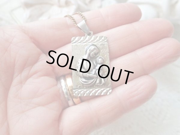 画像6: 【シルバー925製エナメル仕上げ】【レトロモダン聖母子】フランス・アンティーク＆ヴィンテージメダイ (6)