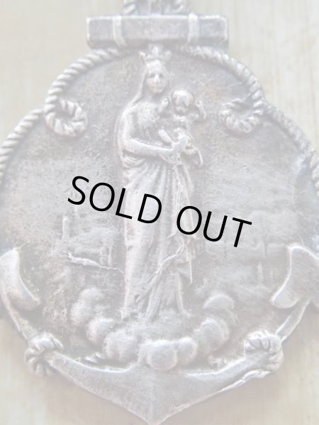 画像6: 【錨デザイン】【ノートルダム・ド・ラ・ガルド守護の聖母】【リュシアン・クドレ作】フランス・アンティーク＆ヴィンテージメダイ (6)