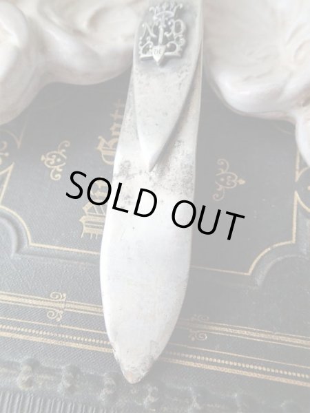 画像5: 【アールデコ調透かし細工百合とノートルダム頭文字】【ペーパーナイフ兼ブックマーク】フランス・アンティーク＆ヴィンテージ聖品 (5)