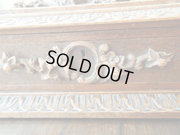 画像9: 【ブラックフォレストスタイル立体花彫刻木製ジュエリーボックス】【1900年初期】フランス・アンティーク＆ヴィンテージ品 (9)