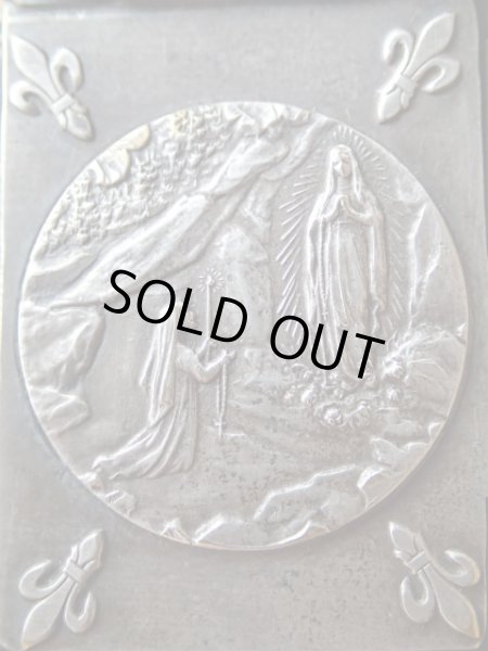 画像13: 【ルルドの聖母とフルールドリス】【菊とノートルダム頭文字ND】【ミニダンスブックカード】フランス・アンティーク＆ヴィンテージ品 (13)