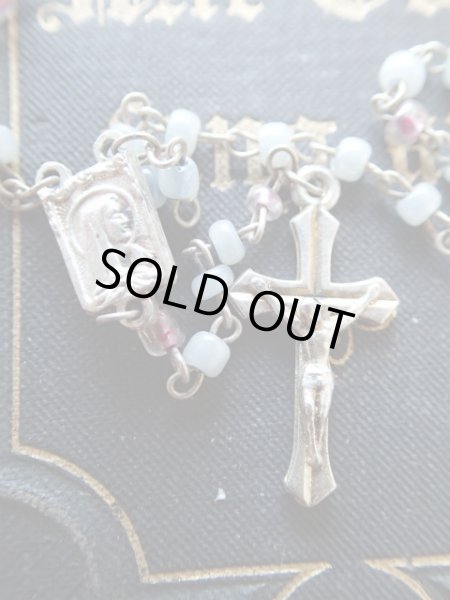 画像13: 【四葉のクローバー蓋フルールドリス文様ミニケース】【ミニロザリオ入り】フランス・アンティーク＆ヴィンテージ聖品 (13)