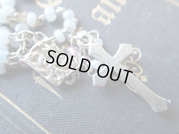 画像14: 【四葉のクローバー蓋フルールドリス文様ミニケース】【ミニロザリオ入り】フランス・アンティーク＆ヴィンテージ聖品 (14)