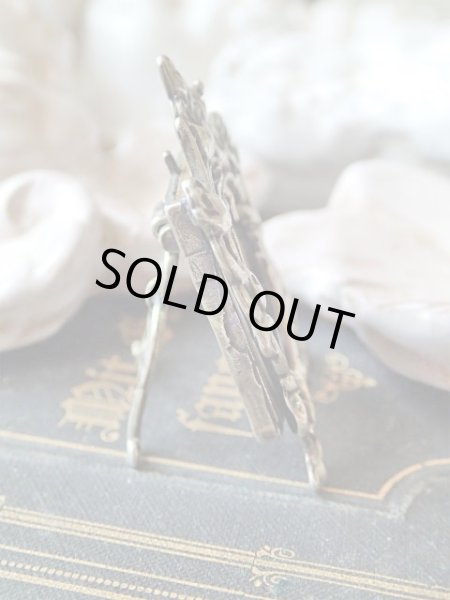 画像3: 【ルルドの聖母小祭壇】【総透かし植物装飾シルバーミニフォトスタンド】イタリア・アンティーク＆ヴィンテージ品 (3)