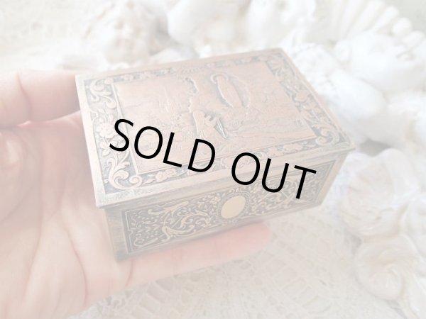 画像11: 【アールヌーヴォー植物文様装飾ルルドの聖母】【メタルボックス】【1858年】フランス・アンティーク＆ヴィンテージ品 (11)