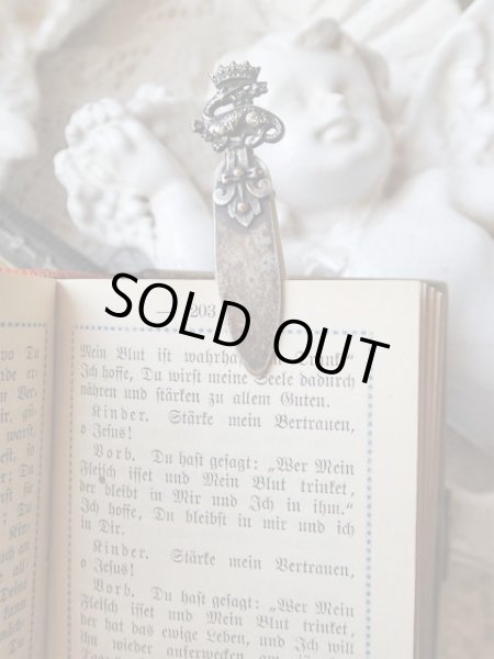 画像8: 【フランス王フランソワ1世紋章王冠とサラマンダー】【白蝶貝使用ブックマーク】フランス・アンティーク＆ヴィンテージ品 (8)