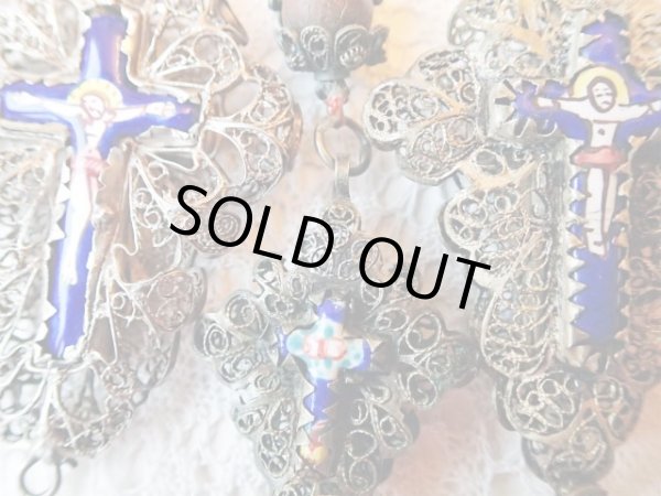 画像15: 【聖遺物が納められたフィリグリーロザリオ】【淡水ブラックパール】ドイツ・アンティーク＆ヴィンテージ聖品 (15)