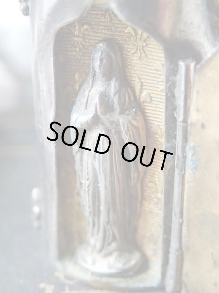 画像10: 【隠し扉聖像付ロザリオケース】【ノートルダム頭文字蓋フルールドリス文様】フランス・アンティーク＆ヴィンテージ聖品 (10)