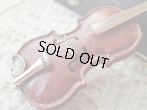 画像12: 【イタリアシルバーミニチュア工房Sacchettiサッケッティ作品】 【ケース付きバイオリン】イタリア・ヴィンテージ品 (12)