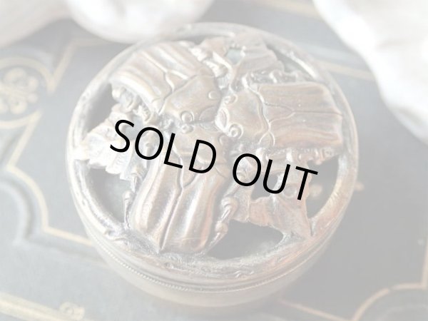 画像4: 【三匹のカナブンと葉っぱ】【ピルケース】フランス・アンティーク＆ヴィンテージ品 (4)