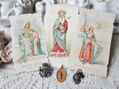 画像1: 【マリアの母聖アンナ】【19世紀末】フランス・アンティーク＆ヴィンテージホーリーカード
