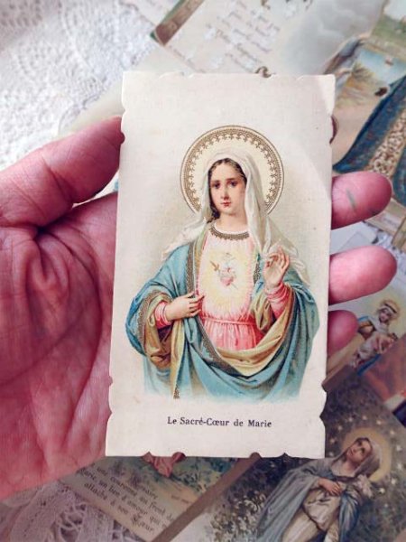 画像3: 【聖母の御心】フランス・アンティーク＆ヴィンテージホーリーカード (3)