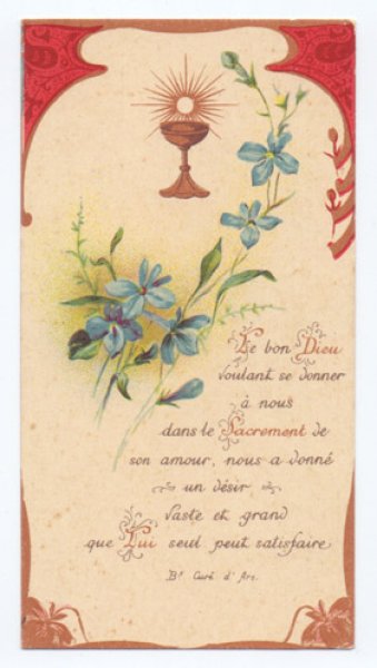 画像1: 【ボタニカルアートお花の絵E】【1900年代初頭】フランス・アンティーク＆ヴィンテージホーリーカード (1)