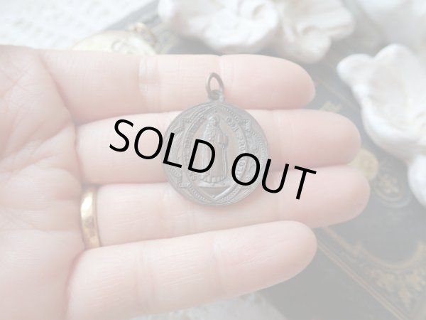 画像9: 【L・PENIN作】【グスマンの聖ドミニコ】【ドミニコ会創設者】フランス・アンティーク＆ヴィンテージメダイ (9)