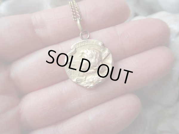 画像9: 【聖ジャンヌダルク】【ゴールドFIXメダイ】【彫刻家Edmond.H.Becker】フランス・アンティーク＆ヴィンテージメダイ (9)