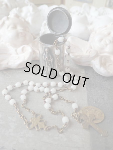 画像2: 【ルルドの聖母】【ノートルダム頭文字ND蓋ロザリオケース】【ロザリオとセット】フランス・アンティーク＆ヴィンテージ聖品 (2)