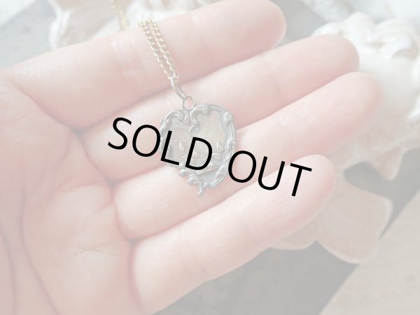 画像8: 【ハート型ペンダント】【植物装飾枠額縁風】【シルバー製】フランス・アンティーク＆ヴィンテージ品 (8)