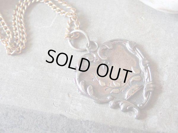 画像6: 【ハート型ペンダント】【植物装飾枠額縁風】【シルバー製】フランス・アンティーク＆ヴィンテージ品 (6)