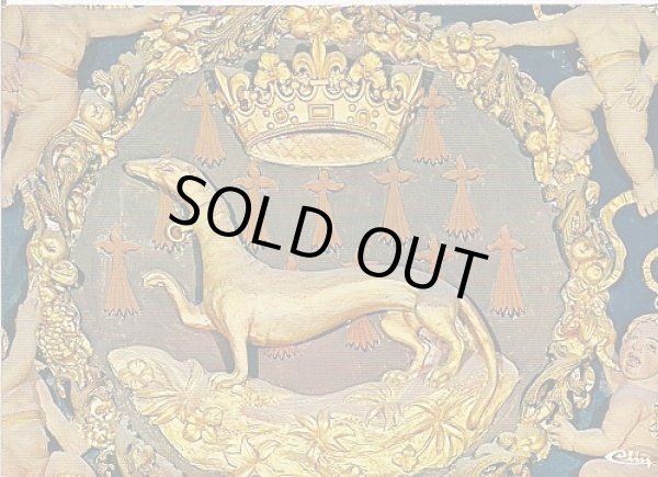 画像17: 【アンヌ・ド・ブルターニュ紋章王冠とエルミーヌ（白オコジョ）】【キク科植物】【ブック型ヴェスタケース】フランス・アンティーク＆ヴィンテージ品 (17)